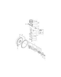 Lx410 And Lx450 Crankshaft And Piston Diagram and Parts List for LX410 54AE9U727-54AHE9U727-54AHE9U1727-54AHE9U2727-54AIE9U727-54AIE9U1727-54AIE9U2727-54AJE9U727-54AKE9U727 Cub Cadet Lawn Tractor
